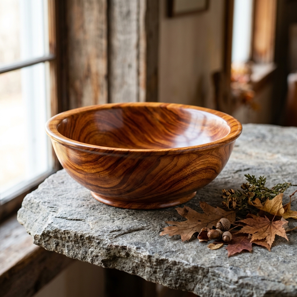 Polished Wooden Bowl